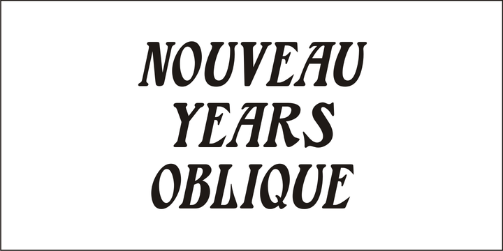 Beispiel einer Nouveau Years JNL Regular-Schriftart